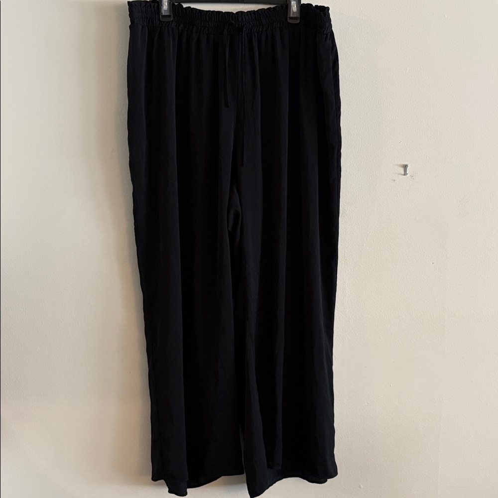 Summersalt Pull On Wide Leg Coverup Palazzo Pants Size XL 1X Women’s Solid Black